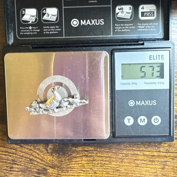 VTG Sterling Silver 925 Duck and Ducklings Brooch Pin Size 1.75" Length - Picture 10 of 10